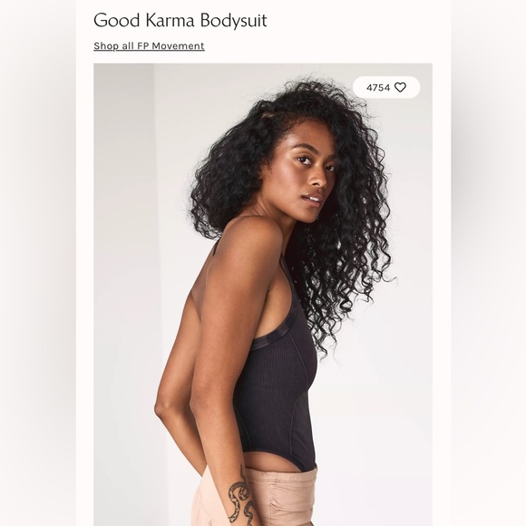 NWOT Free People Good Karma bodysuit - Picture 4 of 5